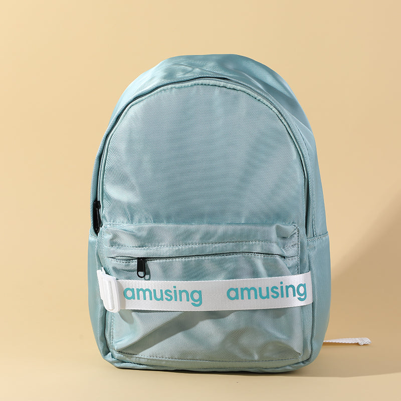 Simple and portable women's backpack - green