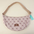 Stylish crossbody shoulder bag - beige