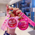 Strawberry garden planet key chain with oil-filling
