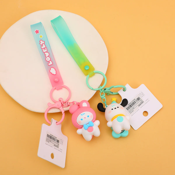 Cute series key chain with rope-spinning flying cutie