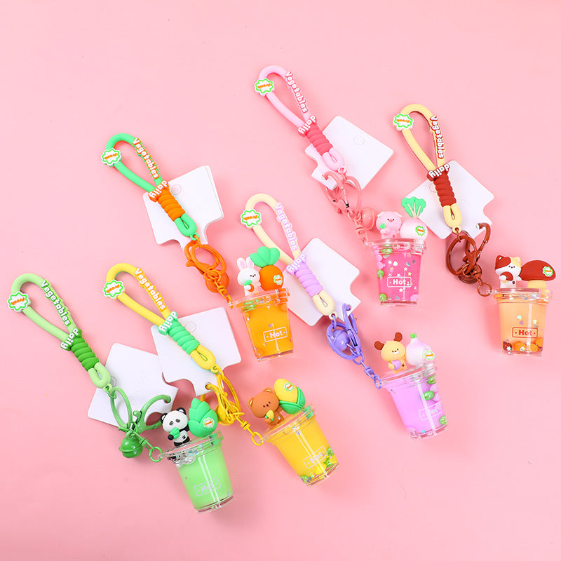 Screaming vegetables oil-filling key chain