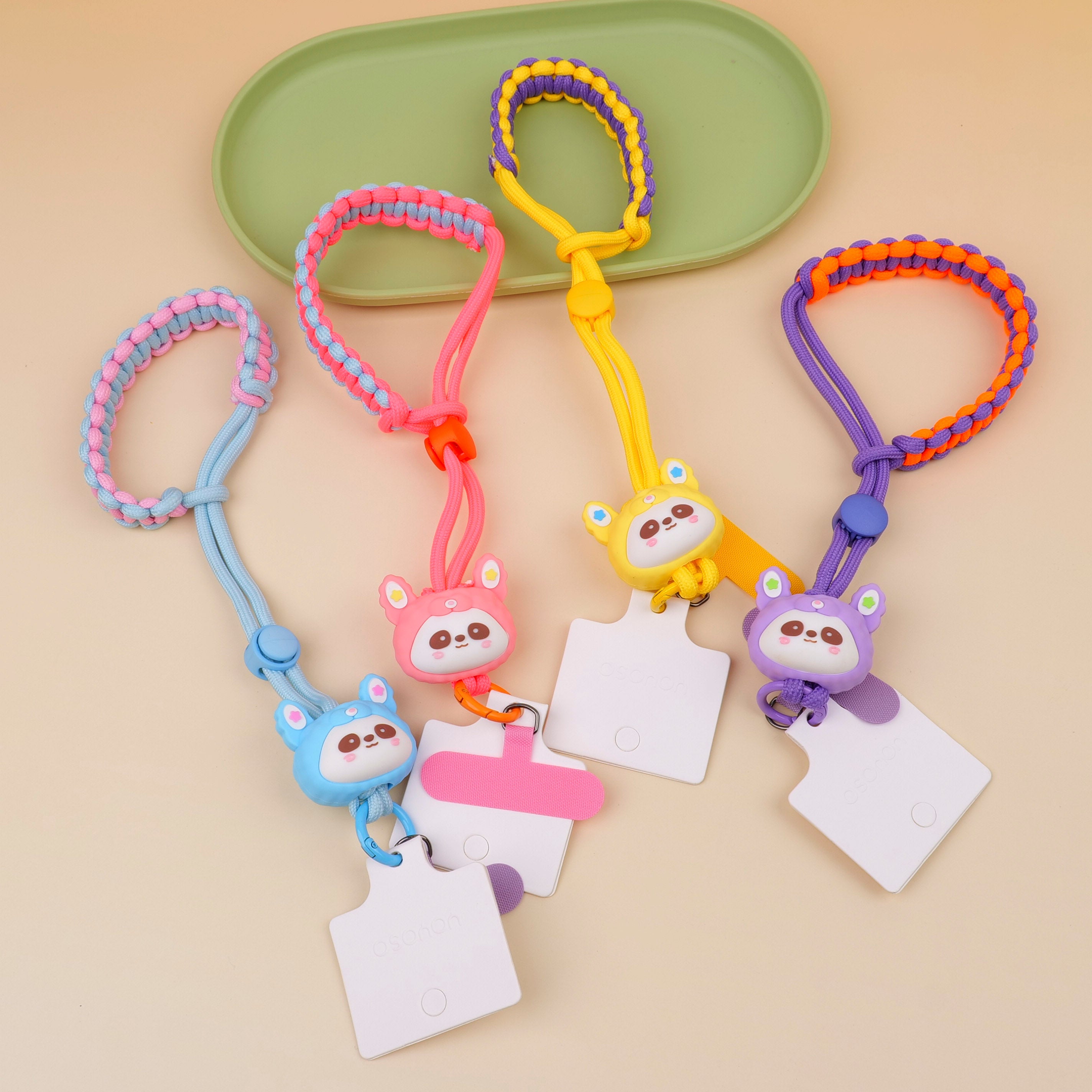 Woven Phone Strap - Cute Bunny Keychain