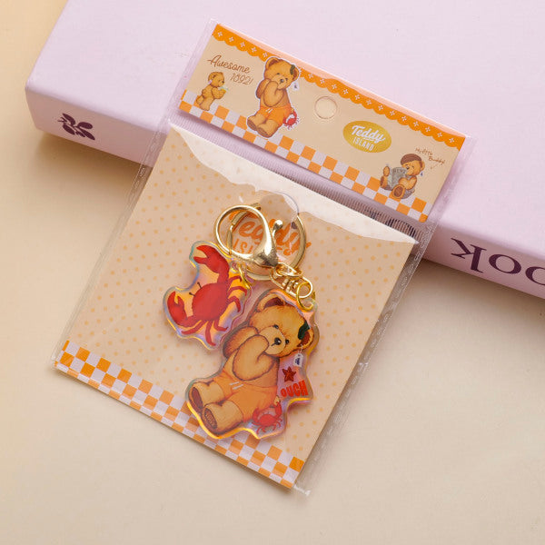 TEDDY ISLAND Series Crab Acrylic Keychain