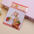 TEDDY ISLAND Series Strawberry Acrylic Keychain