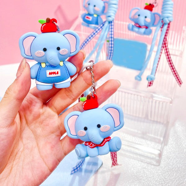 Apple Elephant Keychain