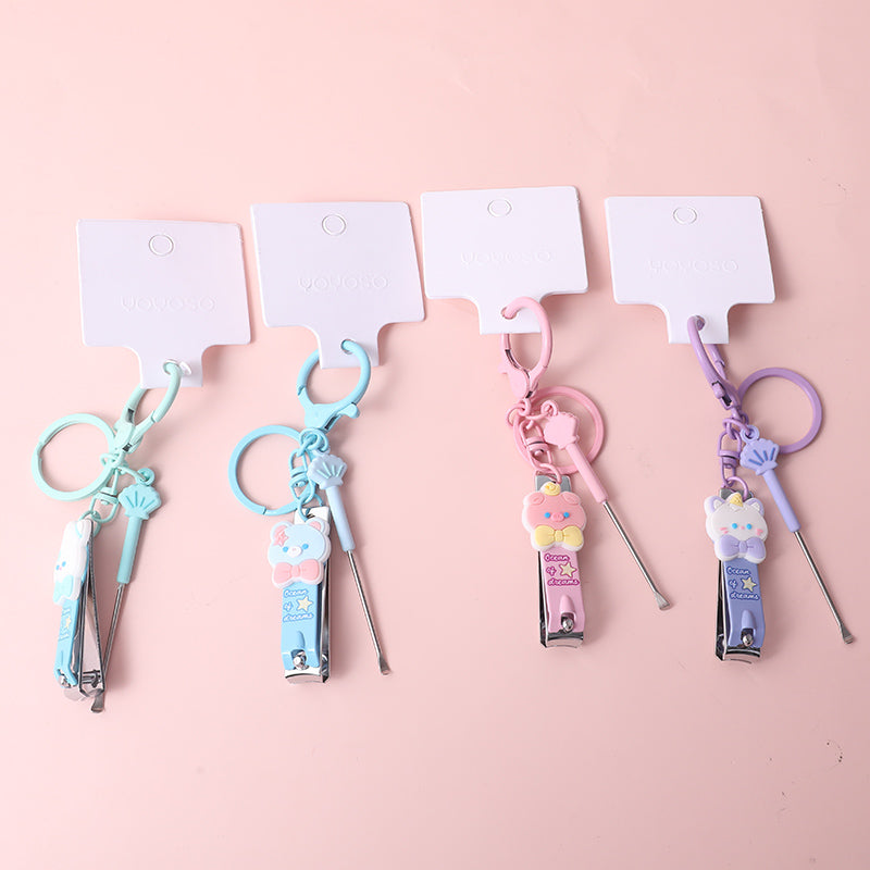 Dreamy ocean nail clippers & ear pick key chain