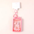 Oil-filling crystal-grab doll key chain
