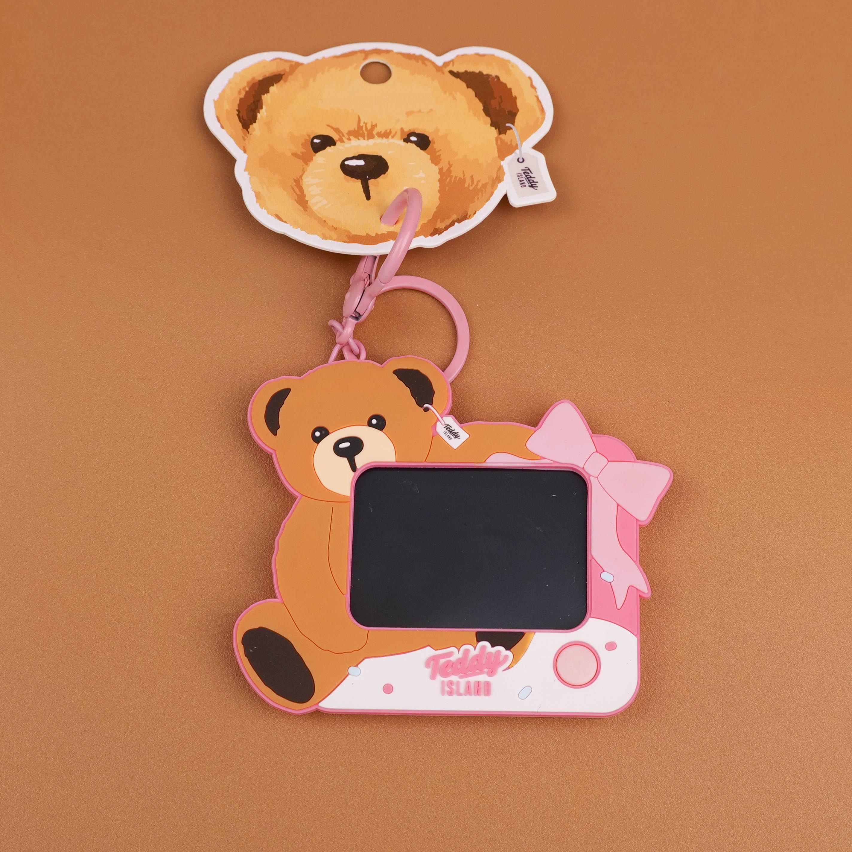 TEDDY ISLAND Series Drawing Board Keychain - Pink