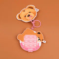 TEDDY ISLAND Series Squeeze Toy Keychain - Pink