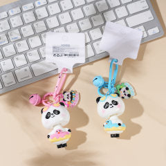 Summer Vibes Series Swing Panda Keychain
