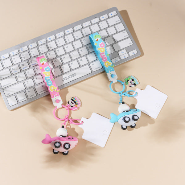Summer Vibes Series Shark and Panda Keychain