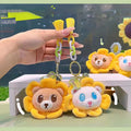 Grab the sunflower series-cute head plush pendant