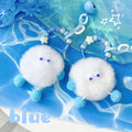 Deep blue series fabric doll key chain-ice blue rabbit fairy ball (BYSK00582)