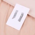 Elegant long tassel earrings - silver