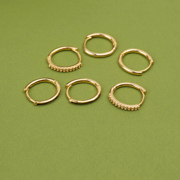 Loop Earrings - 3 Pairs