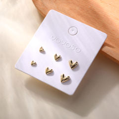 3-Pair Trendy Stud Earrings-10