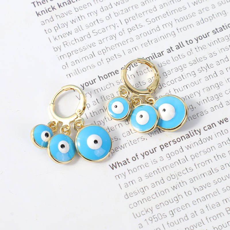 Simple versatile mixed material earrings-131