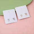 Zircon tassel earrings