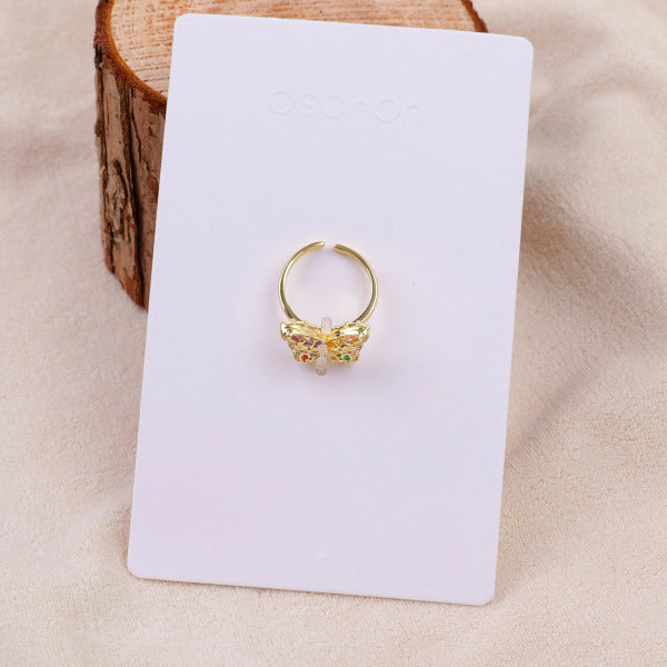 Butterfly Split Zirconia Ring