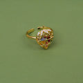Strawberry Crushed Zirconia Split Ring