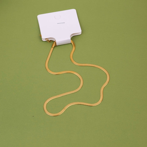 Classic Simple Gold Snake Bone Necklace
