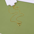 Simple hollow heart necklace