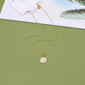 French square shell necklace