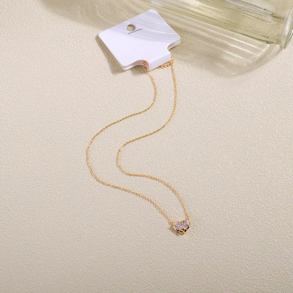 Rhinestone Heart Fashion Necklace