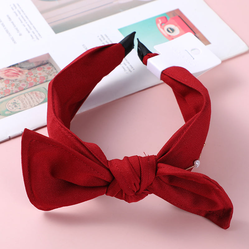 Red series-fabric ear hair band