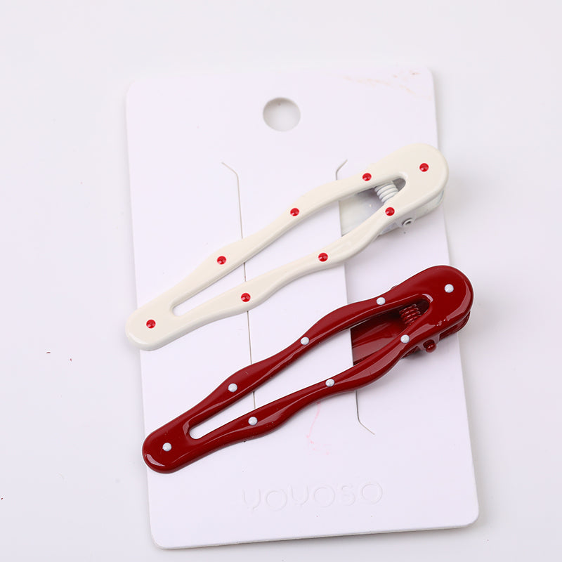 Polka Dot Series Shaped Alloy Hair Clips