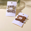 Coffee Leopard Series – Hair Clip Set – 3pcs