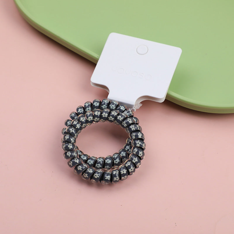 Small Flower Medium Loop Telephone cord-2PCS