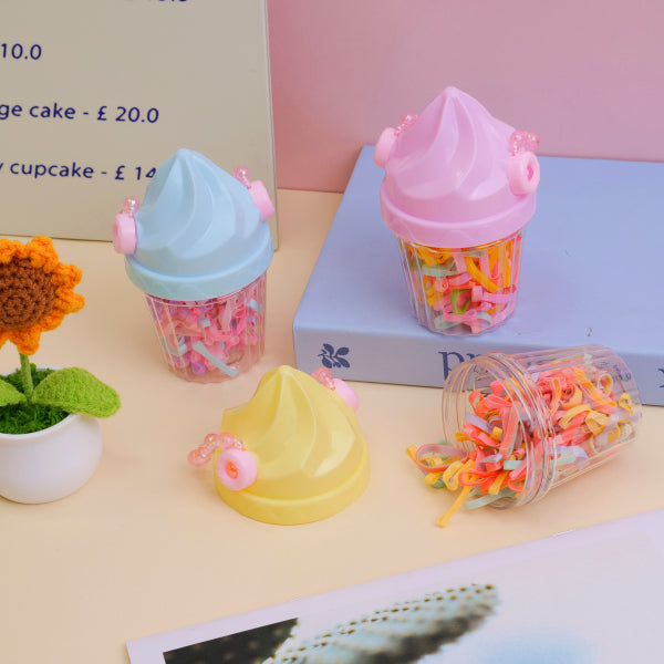 Ice Cream Bucket-packed Disposable Hair Tie