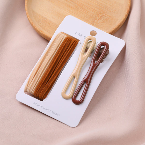 Versatile Hair Ties & Clip Combo Set-11