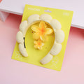 Cloud Plumeria Hair Accessory 3-piece Set - Yellow