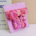 Tie-dye Series Hair Tie Wristband Set - Rose Red