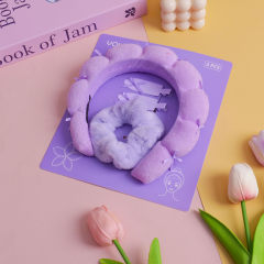 Bowknot Series Cloud Hair Clip Set 4pcs – Purple