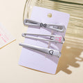 Silver Hair Clip Set 001-3pcs