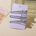 Silver Hair Clip Set 002-3pcs