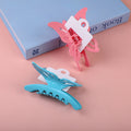 Solid color butterfly acrylic hair claw clip