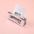 Silver series square hair claw clip