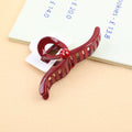 Crossed hearts Acrylic claw clip