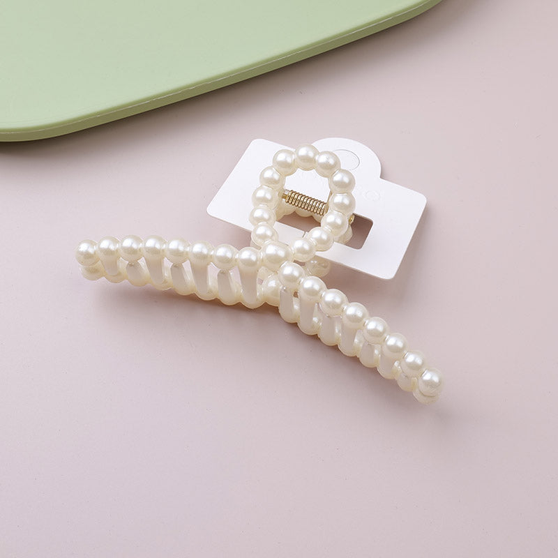 Pearl Cross Acrylic Claw Clip