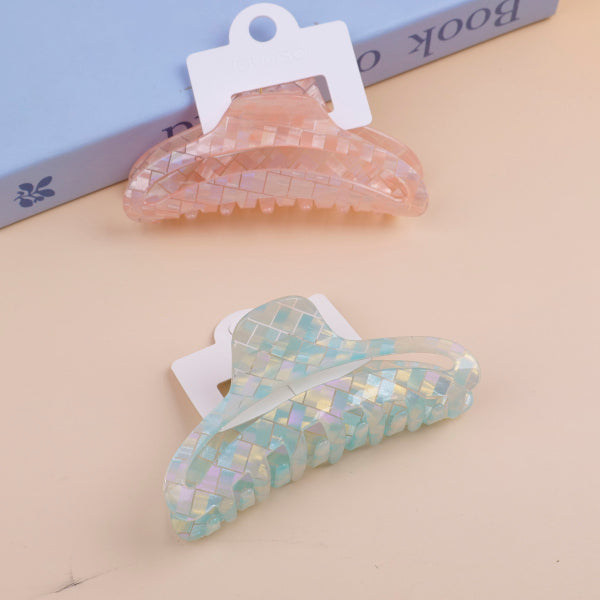 Semi-circular Acrylic Claw Clip