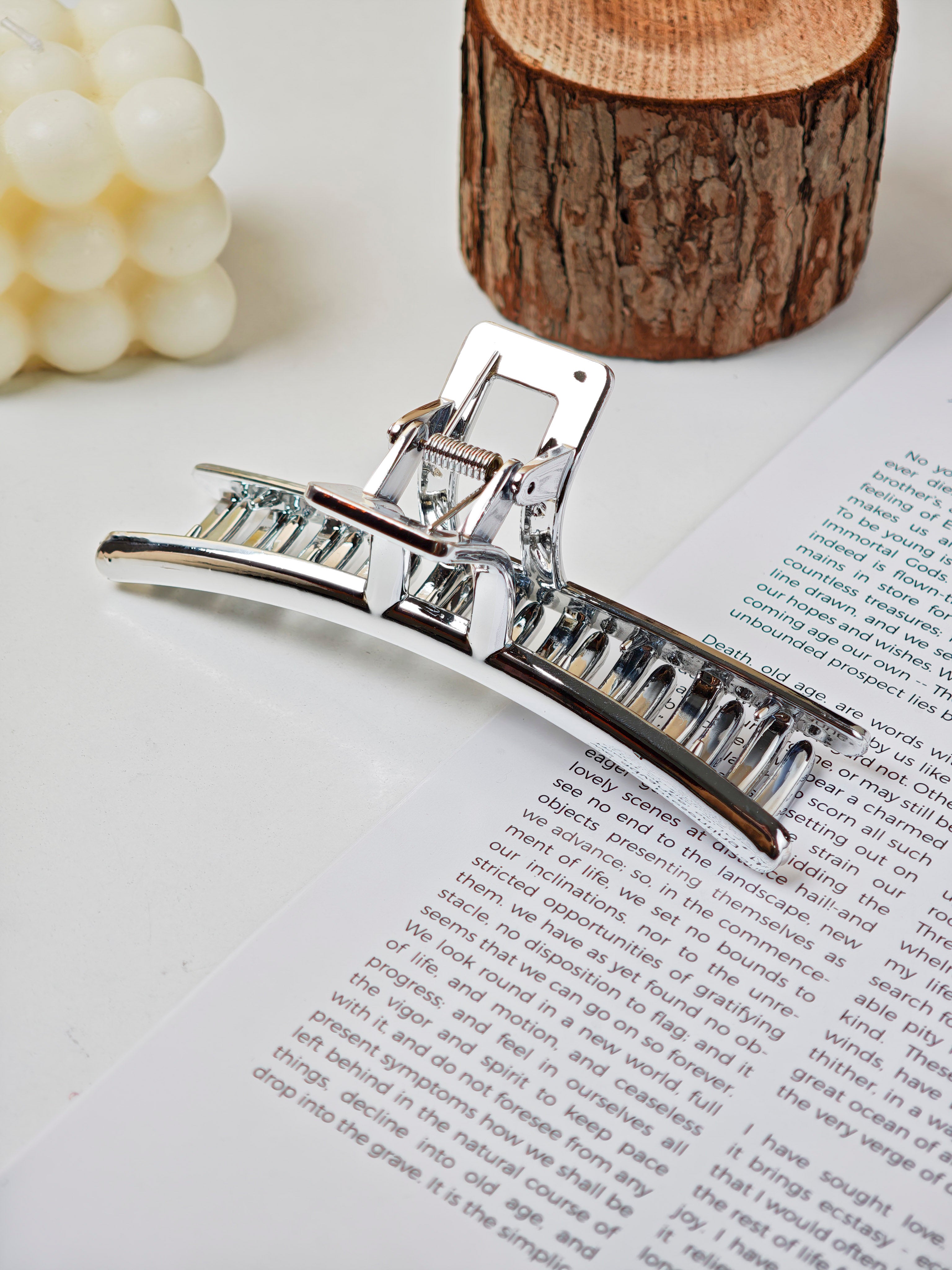 Silver Series One-line Style Hair Claw