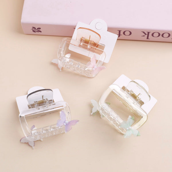 Butterfly Series Acrylic Square Claw Clips - 8 cm