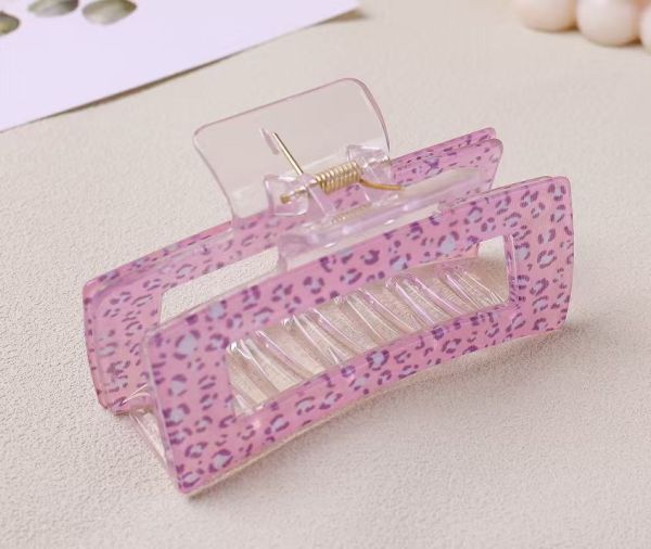 Pink Leopard Series – Square Claw Clip – 13cm