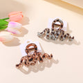 Coffee Leopard Series – Large Wavy Acrylic Claw Clip – 13cm