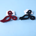 Bowknot flocking hair claw clip
