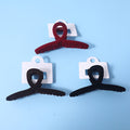 Cross flocking hair claw clip